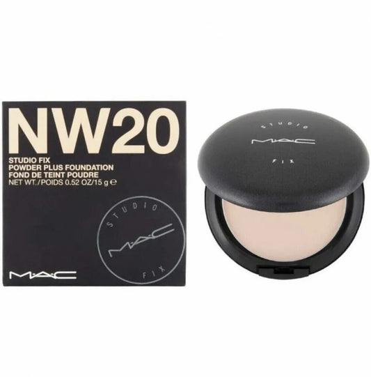 بودرة اساس مضغوطة ماك ستوديو فيكس بلس 15 جم nw20 mac studio fix powder plus foundation nw20 