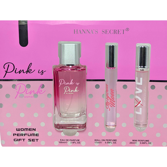 HANNAS SECRETطقم عطر بكج ثلاث قطع