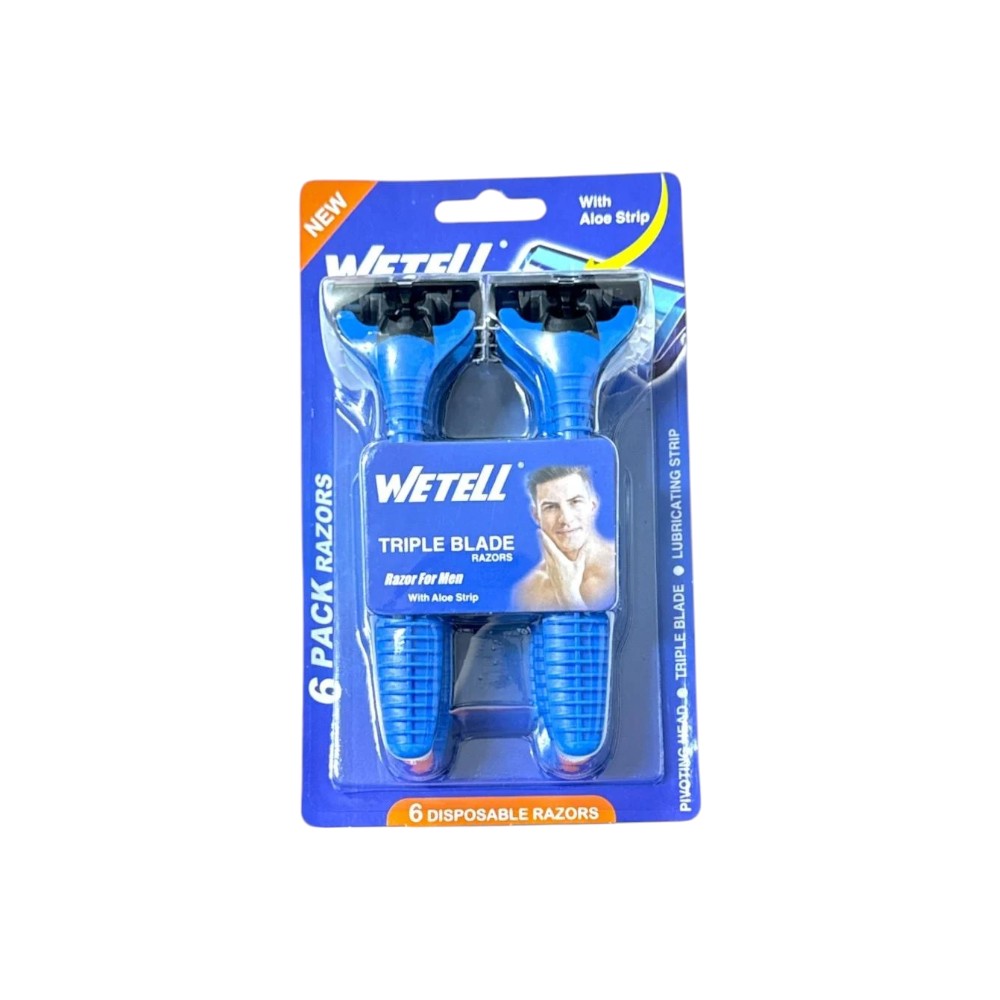 شفرات حلاقه 6 حبات Wetell