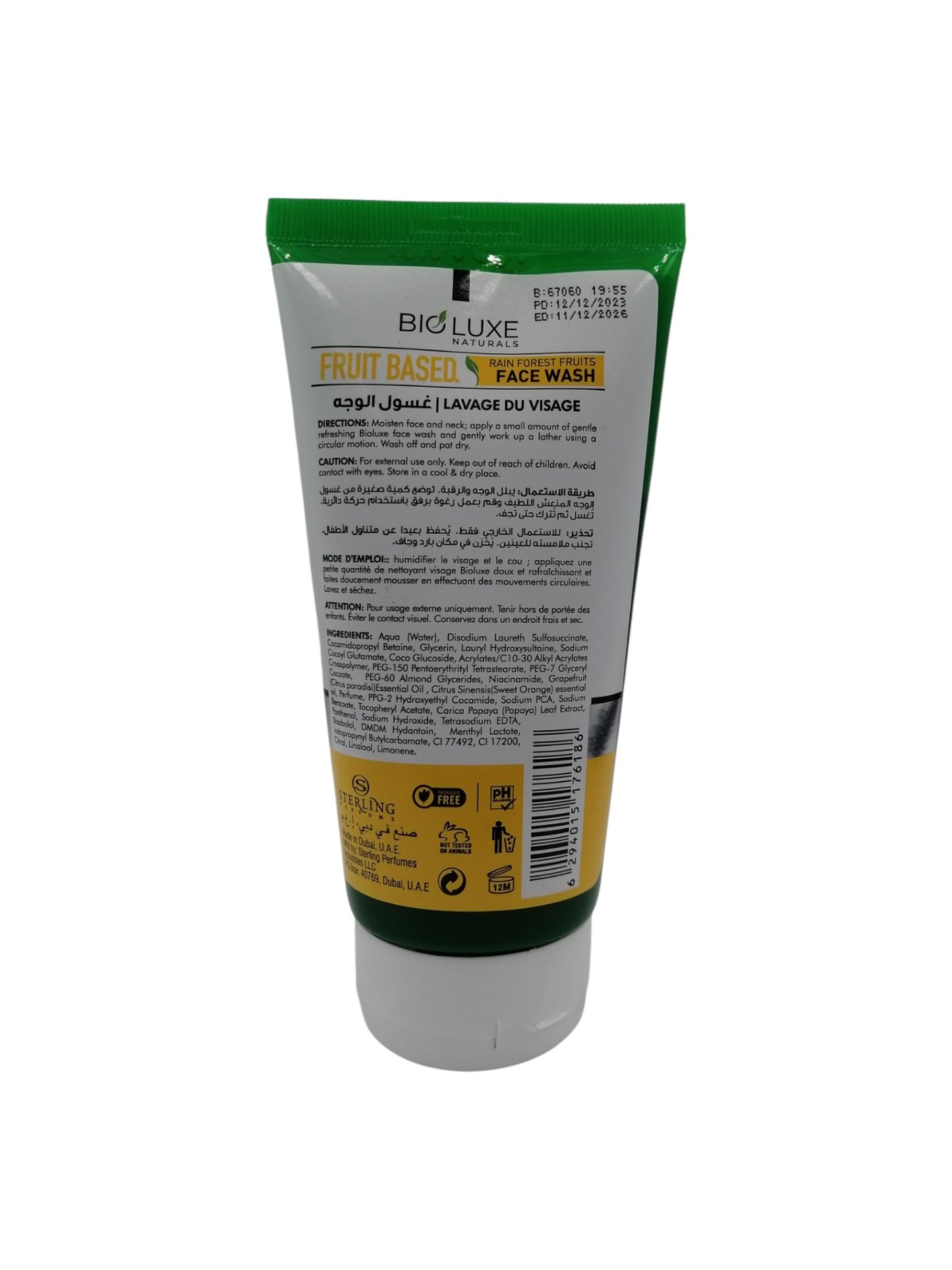 Bio Luxe Face Wash Fruit Based 150Ml غسول وجه بيو لوكس الفواكه