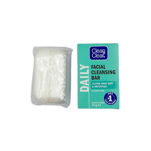 Clean&Clear Facial Cleanser Bar 75g كلير اند كلير صابونة غسول ومزيل مكياج