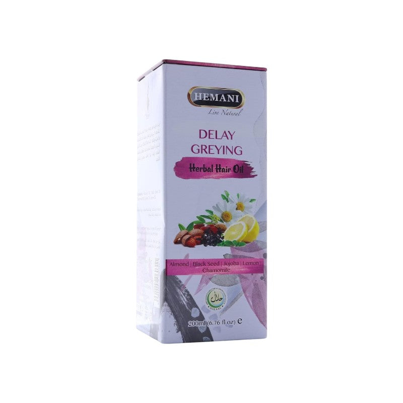 Hemani_هيماني زيت الشعر العشبي يمنع الشيب المبكر 200مل