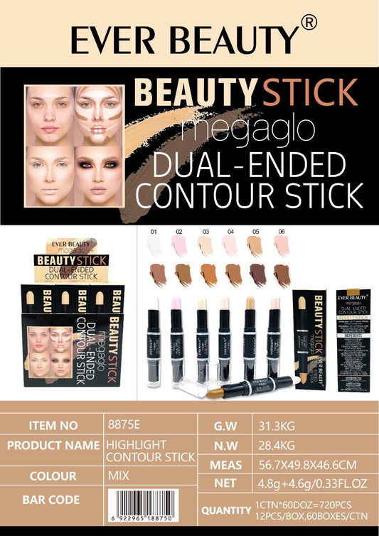 Ever Beauty Highlight And Contour Stick Matt Waterproof ايفر بيوتي هاي لايت و كونتور ستيك