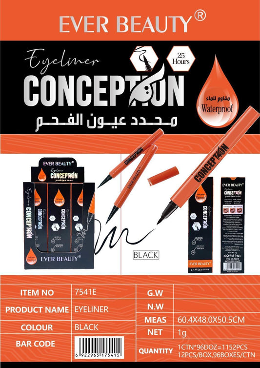 Ever Beauty EyeLiner Waterproof ايفر بيوتي اي لاينر فحم ضد الماء