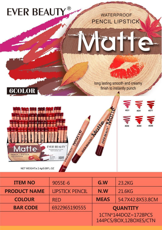 Ever Beauty Pencil LipStick Waterproof ايفر بيوتي قلم احمر شفاه ضد الماء