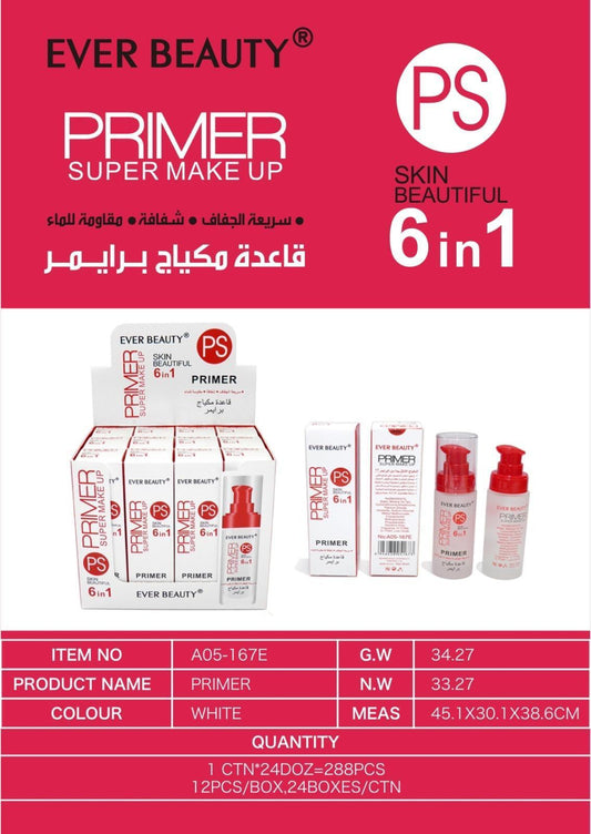 Ever Beauty Primer Waterproof 6in1 ايفر بيوتي قاعدة مكياج برايمر