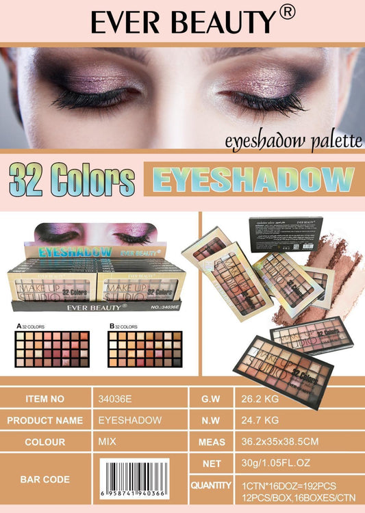 Ever Beauty EyeShadow Palette 32 Colors ايفر بيوتي اي شادو 32لون