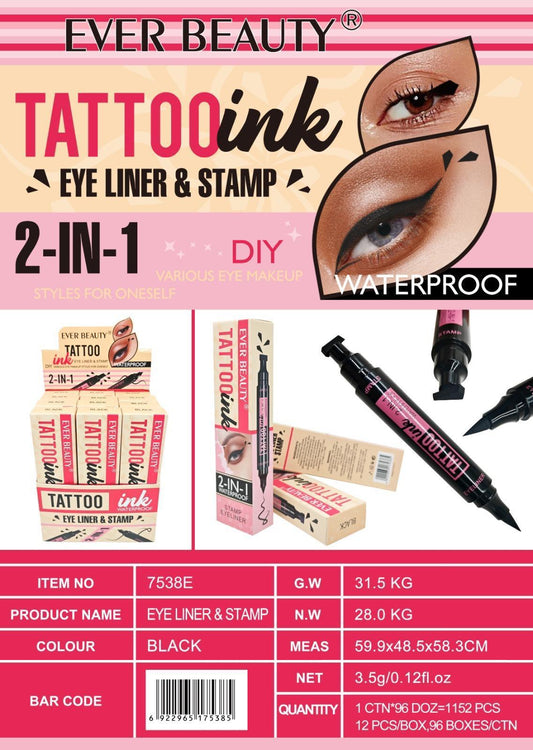 Ever Beauty Eyeliner And Stamp Waterproof  ايفر بيوتي اي لاينر ضد الماء + نجمة