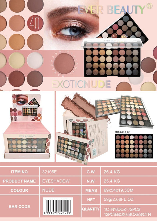 Ever Beauty Professional Makeup EyeShadow Palette 40 Colors ايفر بيوتي اي شادو 40 لون
