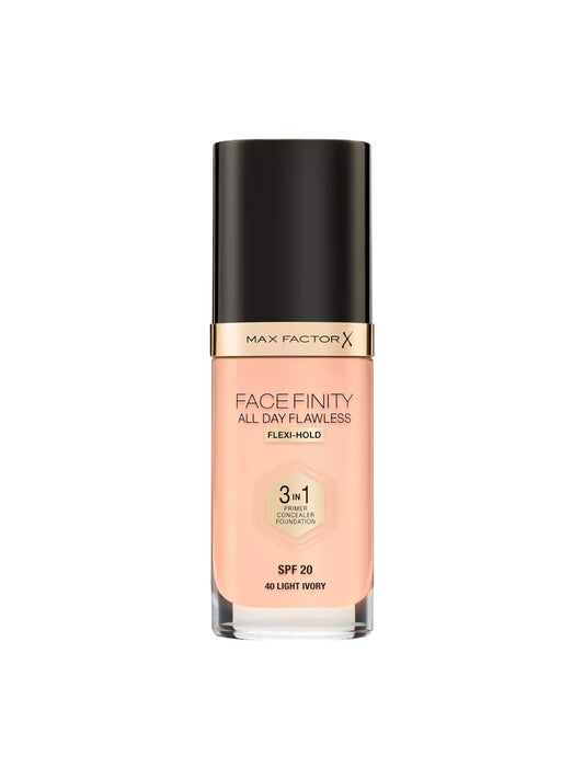 Max Factor Facefinity All Day Flawless 3In1 30 ml Pump bottle Cream Light SPF20 ماكس فاكتور بودرة سائل مع واقي شمس