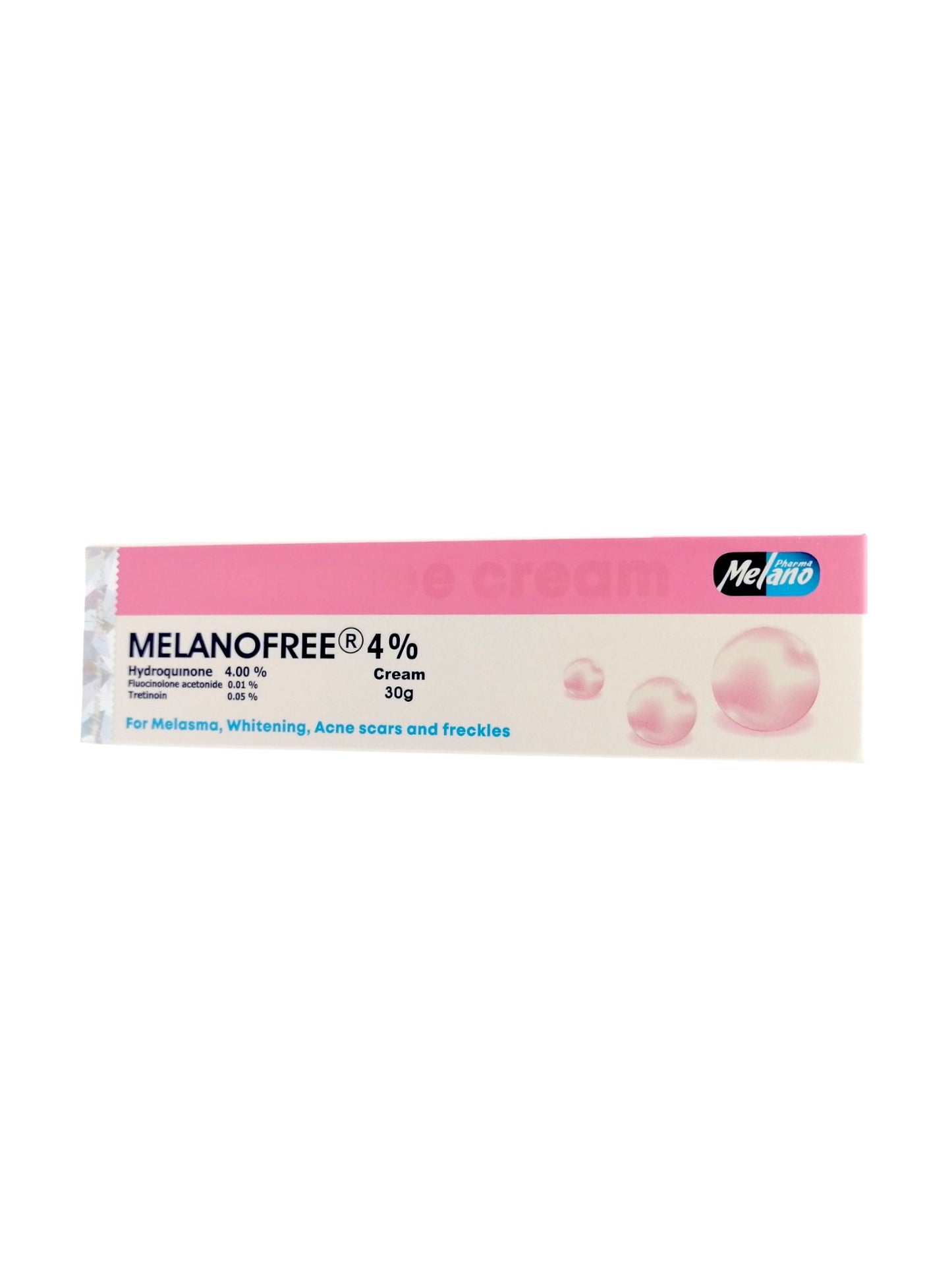 Melano Melanfree 4% Cream 30g ميلانو ميلانوفري لازالة البقع الداكنة واثار حب الشباب وتفتيح البشرة
