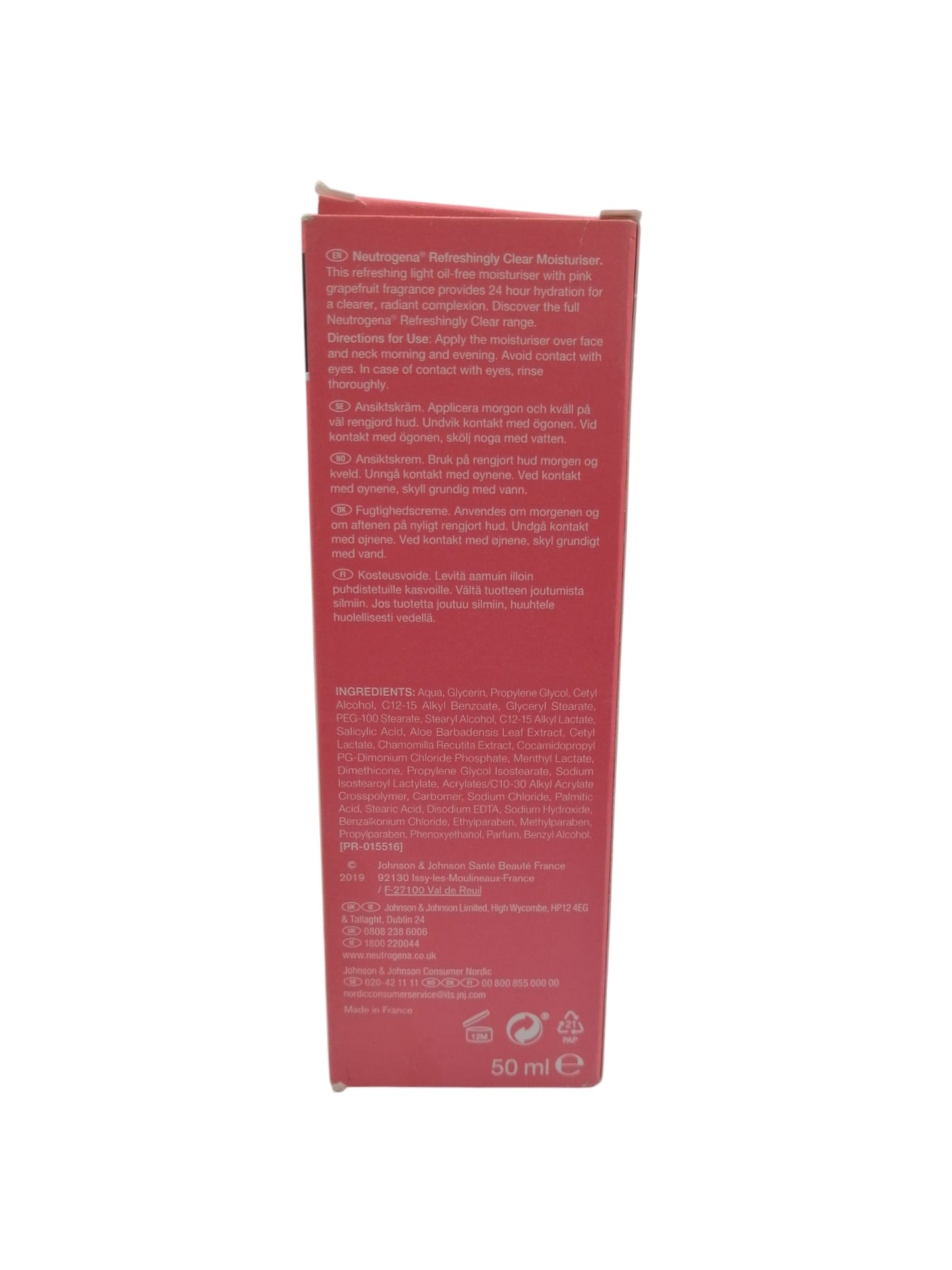 Neutrogena Clear & Defend Oil Free 50ml نيتروجينا مرطب خالي من الزيوت للتحكم بالحبوب