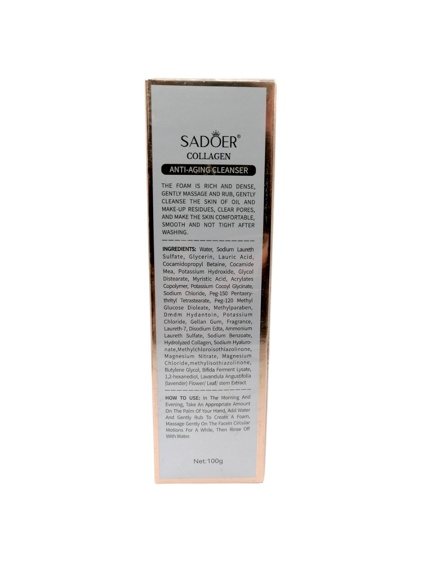 المضاد للشيخوخة – تنظيف عميق وتجديد للبشرة Sadoer Collagen غسول 100غرام