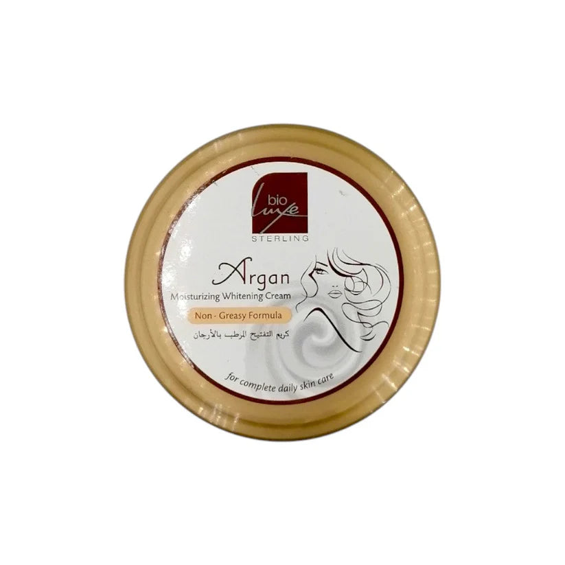 Bio Luxe Argan Whitenig Cream 250g بيو لوكس كريم تفتيح ومرطب بالارجان