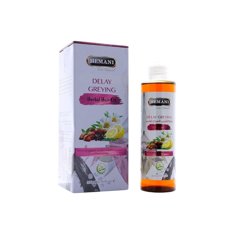 Hemani_هيماني زيت الشعر العشبي يمنع الشيب المبكر 200مل
