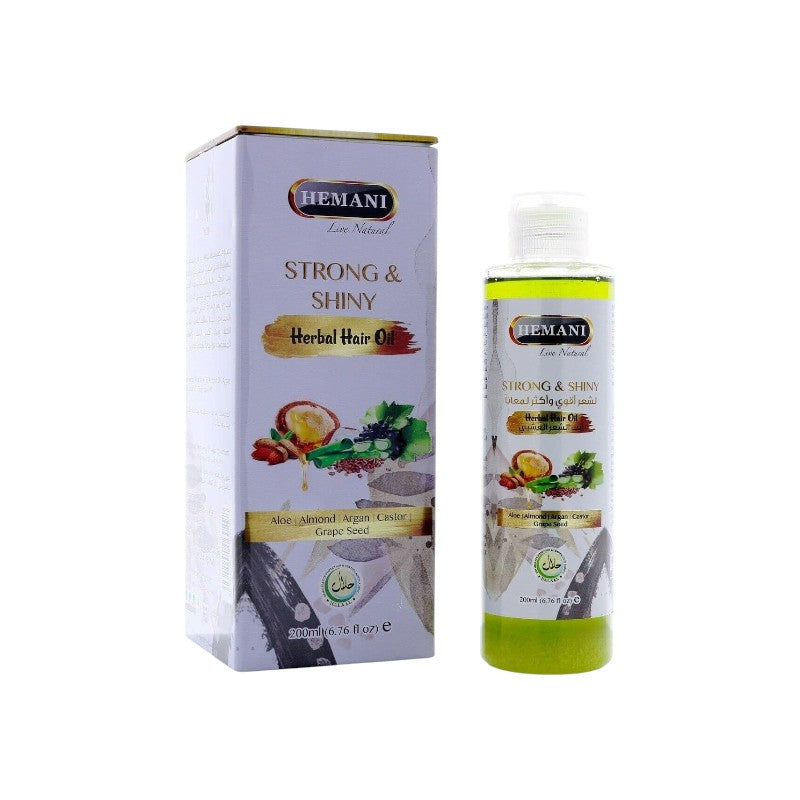 Hemani هيماني زيت الشعر العشبي لشعر اقوى واكثر لمعان 200مل