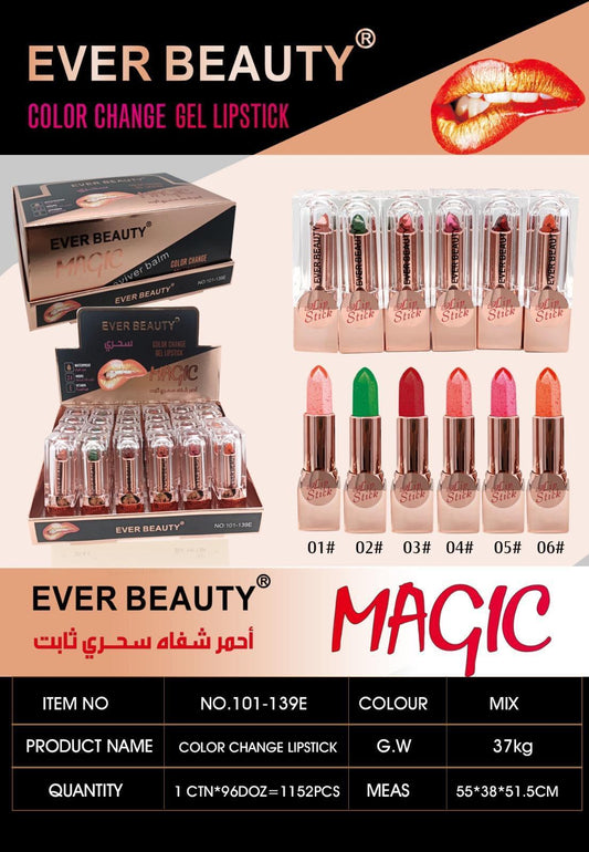 Ever BeautyColor Change Lipstick  ايفر بيوتي احمر شفاه سحري ثابت