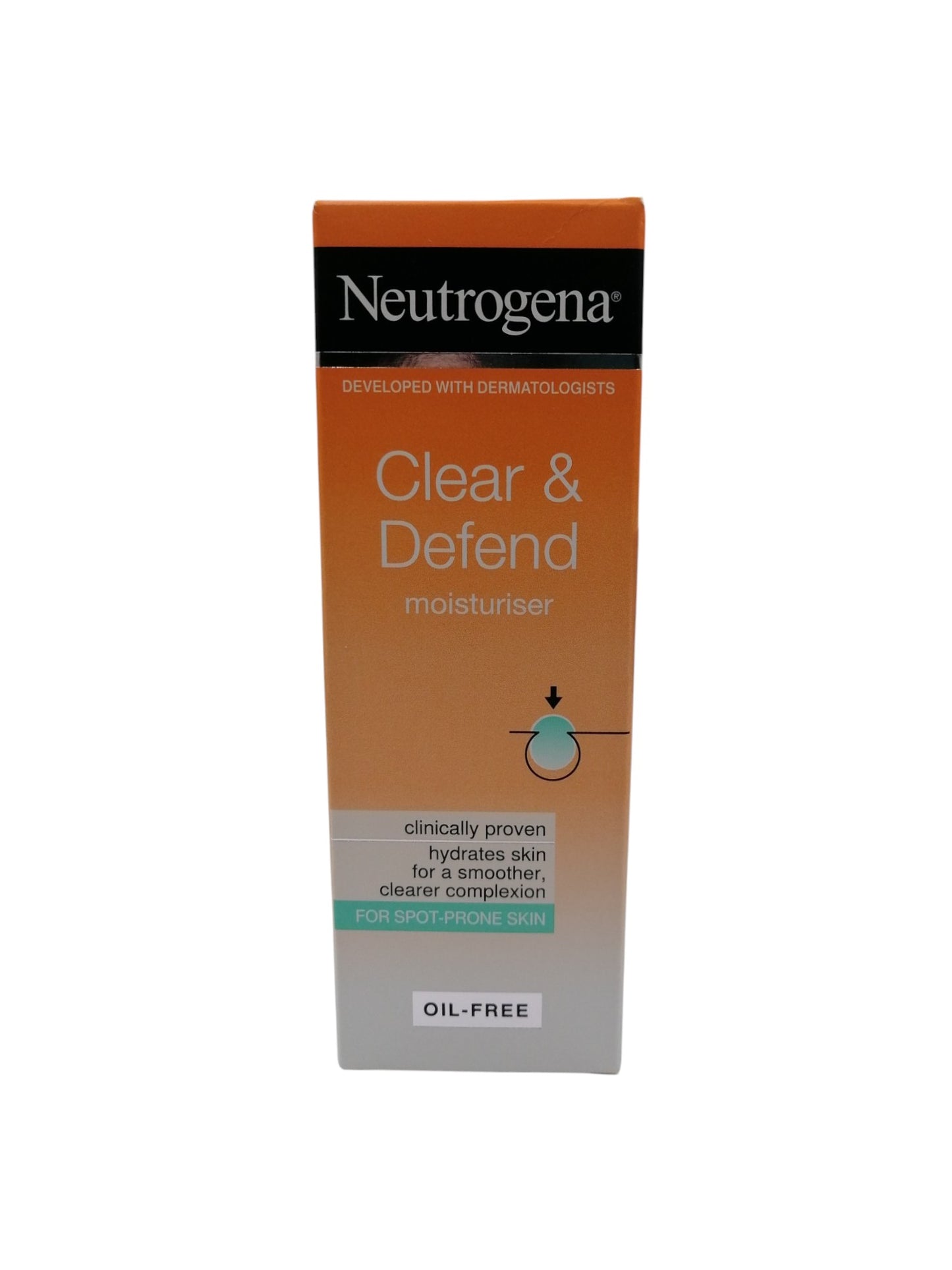 Neutrogena Clear & Defend Oil Free 50ml نيتروجينا مرطب خالي من الزيوت للتحكم بالحبوب