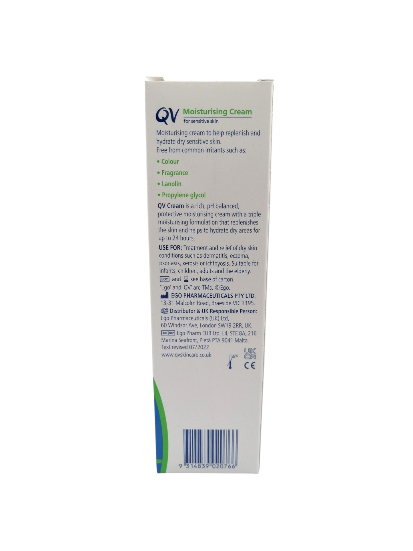 QV Moisturising Cream for sensitive skin 100g للبشرة الحساسة كريم مرطب