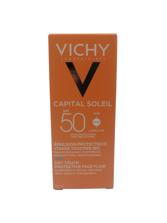 VICHY CAPITAL SOLEIL SPF50 PROTECTIVE FACE FLUID 50ml  فيتشي واقي شمس
